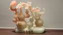 匠驢五福臨門葫蘆玉石擺件家居客廳玄關(guān)電視柜招財(cái)裝飾喬遷新居禮物 紅花冰色 長(zhǎng)37寬12高32厘米 曬單實(shí)拍圖