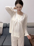 unisunny孕尚月子服春秋產(chǎn)后產(chǎn)婦懷孕期哺乳期兩用孕婦裝孕婦睡衣家居服套裝 白色【四季款】 M【建議80～110斤】 曬單實拍圖