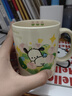 高顏值卡通陶瓷杯套裝耐高溫學(xué)生餐杯辦公室家用情侶杯卡通水杯 郁金香翹屁股小狗【單杯無蓋】 1個(gè) 350ml 曬單實(shí)拍圖