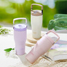 膳魔師（THERMOS）保溫杯拎拎杯860ml男女士吸管保冷水杯子保冷水杯子TSKP-860TS PL 曬單實(shí)拍圖