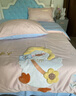 無(wú)印良品三麗鷗系列全棉貼布床上四件套純棉100%卡通床單被套家用宿舍套件 鴨吖粉藍【100%優(yōu)質(zhì)全棉】 1.8m 床單款 四件套-被套200*230cm 曬單實(shí)拍圖