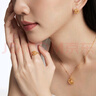 周大福星星攬?jiān)滦窃驴棄?mèng)足金黃金吊墜女送生日禮物EOF1634 約2.7g計(jì)價(jià)(工費(fèi)360) 曬單實(shí)拍圖