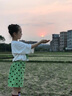 格邏依（GELUOYI）純棉短袖t恤女2025夏季新款撞色卡通減齡慵懶風(fēng)中長(zhǎng)款遮臀女裝 白色 L 【105-130斤】 曬單實(shí)拍圖