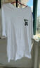 名創(chuàng)優(yōu)品（MINISO）短袖男純棉休閑寬松夏季圓領(lǐng)百搭青少年潮流半袖t恤 白 M 曬單實(shí)拍圖
