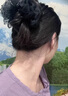 兩世歡云朵泡泡抓夾女士褶皺碎花丸子頭2025新款高級(jí)感后腦勺頭發(fā)發(fā)夾女 黑白泡泡抓夾單只 曬單實(shí)拍圖