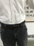 七匹狼（septwolves）皮帶男士針扣式真牛皮純腰帶頭層牛皮褲帶七夕生日禮物送男友老公 咖色【免打孔】 120cm 曬單實(shí)拍圖