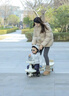 夢多福扭扭車兒童防側(cè)翻溜溜車1-3-6歲可坐大人雙人溜娃車寶寶車可手推 輕奢咖坐大人【拉桿+拖斗+推桿】 一周歲男孩生日禮物女孩 曬單實拍圖