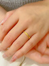 中國黃金（CHINA GOLD）黃金戒指女足金冰川情侶戒指純金七夕情人節(jié)禮物送女友老婆 12#足金冰川戒指約0.7g 曬單實(shí)拍圖