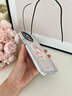 FUNNY RICH兔兔貼貼適用iPhone16ProMax手機殼蘋果15puls新款磁吸保護套漸變色透明14女款防摔高級感可愛個性 撞色珍珠白（磁吸款） iPhone 14 Pro Max 曬單實拍圖