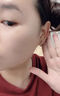 BJYLS999純銀耳釘男款四芒星耳環(huán)百搭通勤耳扣男生耳圈養(yǎng)耳洞足銀耳飾 999銀四芒星耳環(huán)單只（12mm） 曬單實(shí)拍圖