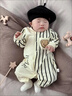 1件 0-18月新生嬰兒衣服秋季純棉長(zhǎng)袖寶寶秋裝連體衣春秋哈衣爬服 長(zhǎng)袖 紳士條紋熊 66cm 曬單實(shí)拍圖