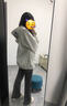 魯雅爾白灰色連帽衛(wèi)衣女春秋季新款國(guó)潮牌hiphop美式復(fù)古高街外套情侶裝 白灰色 春秋款 L 曬單實(shí)拍圖