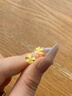 老鳳祥黃金耳釘女款足金幸運四葉草純金耳釘飾七夕情人節(jié)禮物送女友老婆 （今/次日達(dá)）四葉草耳釘金約1.0g*禮盒*賀卡 曬單實拍圖
