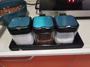 夢(mèng)庭（MENGTING） 調(diào)料盒鹽罐玻璃調(diào)味罐套裝家用調(diào)料瓶廚房不銹鋼蓋調(diào)料罐 曬單實(shí)拍圖