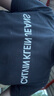 Calvin Klein Jeans夏季男士休閑簡約ck撞色鏤空字母舒適圓領短袖T恤J323926 BEH-太空黑 XL 曬單實拍圖