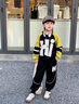 G.DUCKKIDS男童套裝春秋裝2025新款大兒童洋氣帥氣運動休閑8字母衛(wèi)衣9兩件套 綠色 160 cm 曬單實拍圖