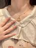 七可項鏈女2025新款七夕情人節(jié)禮物生日送女友老婆和田玉兔平安扣吊墜 曬單實拍圖