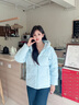 波司登（BOSIDENG）25冬季新款羽絨服女款保暖防風(fēng)舒適顯瘦短款厚冬季外套凈水藍|5981-歐若風(fēng)-店長(cháng)推薦XS 155/80A 【90斤-100斤】 曬單實(shí)拍圖