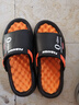 昌祥回力涼鞋男夏季外穿按摩踩屎感運動(dòng)涼拖男士防滑沙灘兩用越南休閑拖鞋 JF725黑桔 44 -45 曬單實(shí)拍圖