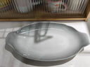 GIOIO家用魚(yú)盤(pán)大號2025新款高級感雙耳蒸魚(yú)專(zhuān)用盤(pán)子釉下彩陶瓷簡(jiǎn)約餐具 天青煙雨12英寸魚(yú)盤(pán)1個(gè)裝 曬單實(shí)拍圖