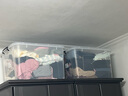 禧天龍塑料衣物收納箱雜物整理箱110L 透明色  2個(gè)裝 帶輪 曬單實(shí)拍圖