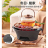 原始人圍爐煮茶家用室內(nèi)全套燒烤爐烤火盆炭火爐碳爐炭爐一套室外 特大號35cm圍爐+烤網(wǎng)+木底座 曬單實(shí)拍圖