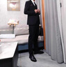 CAIDEN KETCH品牌男裝西服套裝男商務(wù)職業(yè)正裝結婚禮服休閑英倫風(fēng)修身西裝外套 黑色兩?？邸疚鞣?褲子+馬甲】 XL 【123-134斤穿】 曬單實(shí)拍圖