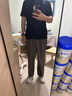 GXG男裝 商場(chǎng)同款直筒西裝褲男休閑長(cháng)褲夏 咖色 175/L 曬單實(shí)拍圖