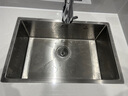 歐琳（OULIN）1.2MM加厚手工水槽廚房水槽大單槽洗菜盆手工盆 配101銅抽拉龍頭650×428 曬單實(shí)拍圖