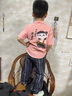 G.DUCK KIDS小黃鴨哪吒衣服男童夏裝套裝唐裝漢服兒童夏季款小童洋氣寶寶套裝 磚紅色-長(cháng)褲套裝 90 曬單實(shí)拍圖