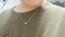 Cindy Kelly高級(jí)感精致項(xiàng)鏈女實(shí)用輕奢走心鎖骨鏈生日七夕情人節(jié)禮物送女友 一顆鈦金小鉆 曬單實(shí)拍圖