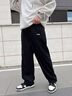 LI-NING KIDS李寧兒童褲子春秋季寬松休閑男童直筒褲棉質(zhì)親膚青少年速干運(yùn)動褲 黑色-直筒褲【春夏薄款】 170 cm 曬單實(shí)拍圖