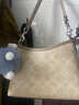 蔻馳（COACH）【品牌直供】LAUREL女士小號(hào)HOBO流浪包 沙黃色拼灰褐色 七夕禮物 曬單實(shí)拍圖