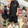 男童短褲夏季工裝2025新款韓版休閑褲兒童中褲短褲中大童裝褲子 SP-A008【黑色】 120 曬單實拍圖