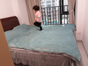 北極絨（Bejirog）床上四件套牛奶絨法蘭絨冬天加厚加絨保暖被套床單冬季被罩珊瑚絨 淺豆沙+淺灰/寬邊加厚重達八斤 1.8m 床單款 四件套（被套200*230cm） 曬單實拍圖