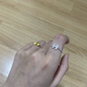 H字母鏤空戒指足銀99百搭可調(diào)節(jié)簡約高級感女款鑲鉆輕奢姓氏指環(huán) 字母H鑲鉆戒指 曬單實(shí)拍圖