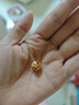 周大生黃金吊墜女足金硬金琺瑯桃花轉(zhuǎn)運(yùn)金珠掛墜送女友生日禮物 足金桃花吊墜-【單吊墜,不含鏈,介意慎拍】 1.35g 曬單實(shí)拍圖