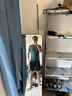 YKYWBIKE騎行褲男雙箭頭夏季背帶褲短褲自行車山地車公路車大碼騎行服裝備 黑色【120kg/m3核心密度】 L 曬單實拍圖