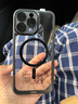 韻寧 磁吸沙漠色適用蘋果16promax手機殼新款15pro透明簡約iphone13防摔保護殼12帶鏡頭膜 磁吸款*黑色【金屬鏡圈/自帶鏡頭膜】 iPhone15Promax 曬單實拍圖