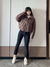 波司登（BOSIDENG）2025新款輕薄羽絨服女短款90絨立領(lǐng)菱格寬松時(shí)尚外套B250135326 【店長(zhǎng)推薦】砂礫棕|7B51 S 160/84A 體重約110-125斤 曬單實(shí)拍圖