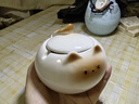 摜悅暹羅貓煙灰缸陶瓷創(chuàng)意擺件家用客廳時尚辦公室防飛灰?guī)w煙缸桌面 暹羅貓煙灰缸【帶蓋】 曬單實拍圖