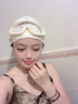 回力泳帽女款舒適不勒頭外膠里布pu帽護耳專(zhuān)業(yè)長(cháng)發(fā)防水加大泳帽 純凈白+大框泳鏡【一體式耳塞】 曬單實(shí)拍圖
