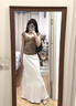 EXULL依思Q女士單鞋2025夏季新款時尚舒適簡約氣質(zhì)穿搭增高防滑法式裸色輕便 裸色 37 曬單實拍圖