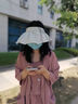 啄木鳥防曬帽女夏季防紫外線空頂遮陽帽大檐遮臉貝殼帽沙灘涼帽太陽帽子 曬單實拍圖