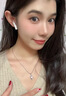 翠奢緣高端品牌項鏈女一見鐘情氣質鎖骨鏈銀吊墜七夕送女友老婆生日禮物 心中有你項鏈 曬單實拍圖