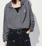 MO&Co.外套2025夏新品UPF50+防曬服抽繩連帽寬松短款戶外MBE2COTT01 巖灰色 M /165 曬單實(shí)拍圖