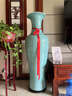 若意景德鎮(zhèn)陶瓷器影青釉雕刻牡丹描金大號(hào)花瓶輕奢擺件新中式落地客廳 1.2米牡丹（青玉釉雕刻）單個(gè) 曬單實(shí)拍圖