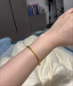 蕊意金包銀古法傳承素圈手鐲女實心鐲子送女友媽媽生日禮物 金2.5克-重約40克-古法素圈手鐲 60圈口 曬單實拍圖