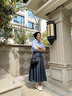 艾美琦美（AIMEIQIMEI）新款連衣裙女裝套裝茶系2025年夏季小個(gè)子通勤職業(yè)穿搭裙子女夏裝 【襯衣+裙子帶皮帶】 S 曬單實(shí)拍圖