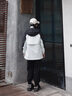 波司登2025新款沖鋒衣鵝絨服女短款三合一防風(fēng)防水保暖外套B250331302 月光白/黑色|8050/8056|80MC XS 155/80A 體重約100斤以內(nèi) 曬單實拍圖